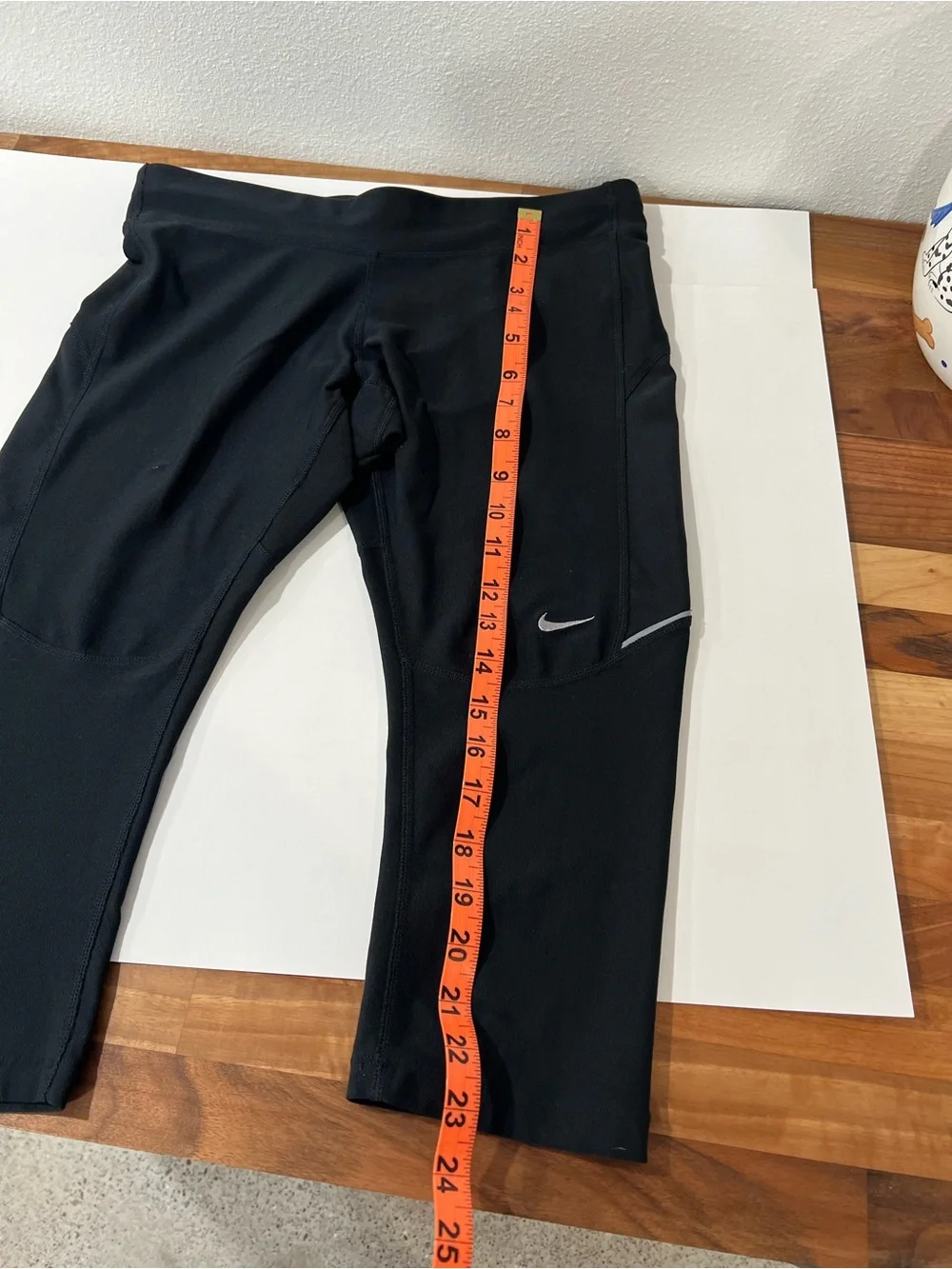 Nike Black Women’s Athletic leggings with Reflective Swoosh